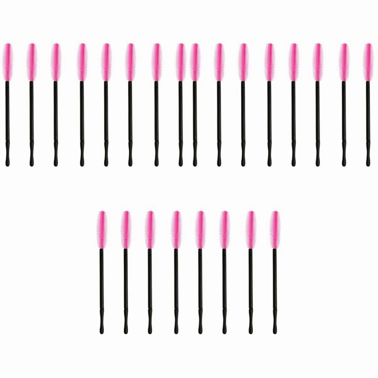 3sets Portable Eyelash Brush Set Disposable Mascara Wands Eyebrow Comb Safe Easy to Use for Ladies 50pcs*3