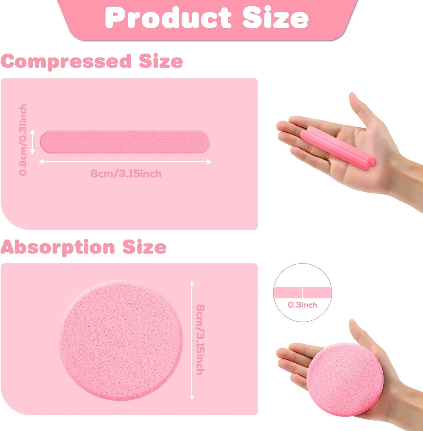 480 PCS Bulk Facial Sponge Esthetician Supplies, Facial Sponges Compressed for Esthetician Women, Makeup Remover Pads Round Face Wash Sponge for Cleansing, Exfoliating Disposable Face Sponges, 4 Color