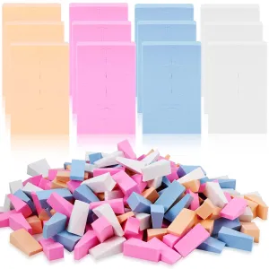 480 Pieces Makeup Wedges Sponges Cosmetic Triangle Makeup Sponges for Foundation Mini Applicator Latex Tools Accessories Powder Liquid Eye Shadow, 4 Colors