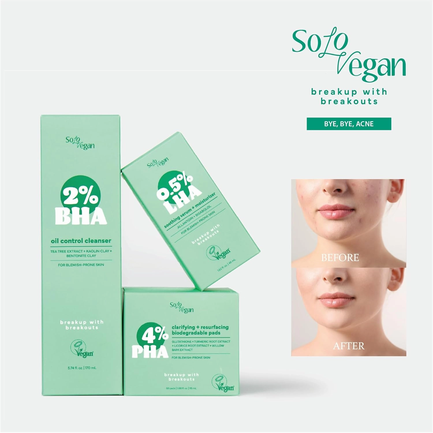 4% PHA Toner Pads | Vegan Korean Skincare for Sensitive, Acne-Prone Skin, Before Makeup, Morning Routine Selfcare, (Toner Pads, 60 ct)
