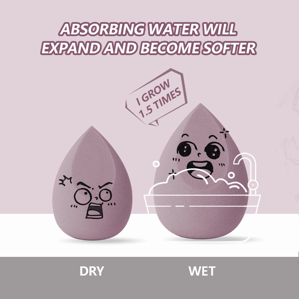 4-Piece Makeup Sponge Set