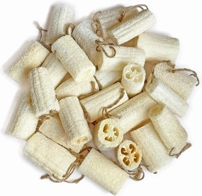 4" Natural Loofah Exfoliating Body Sponge Scrubber for Skin Care in Bath Spa Shower Pack of 24