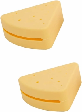 4pcs Makeup Powder Puff Storage Case Triangular Cosmetic Sponge Holder Portable Puff Box for Quick Drying and Travel Use for Makeup