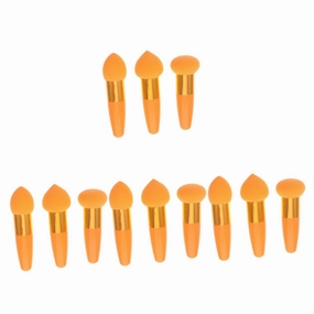 4sets Makeup Sponge Brush Professional Makeup Sponge Pen Portable Beauty Tool Cosmetic Accessories Eyebrow Applicator 3pcs*4