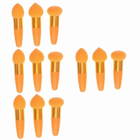 4sets Professional Makeup Sponge Brush Pen Multifunctional Beauty Tool Portable Makeup Accessory Eyebrow Sponge Applicator 3pcs*4