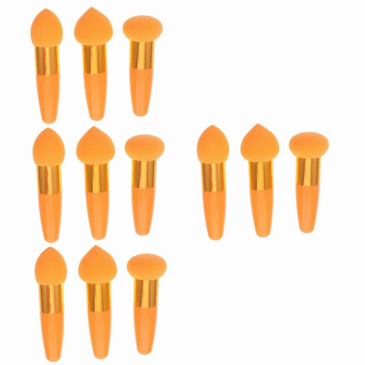 4sets Professional Makeup Sponge Brush Pen Multifunctional Beauty Tool Portable Makeup Accessory Eyebrow Sponge Applicator 3pcs*4