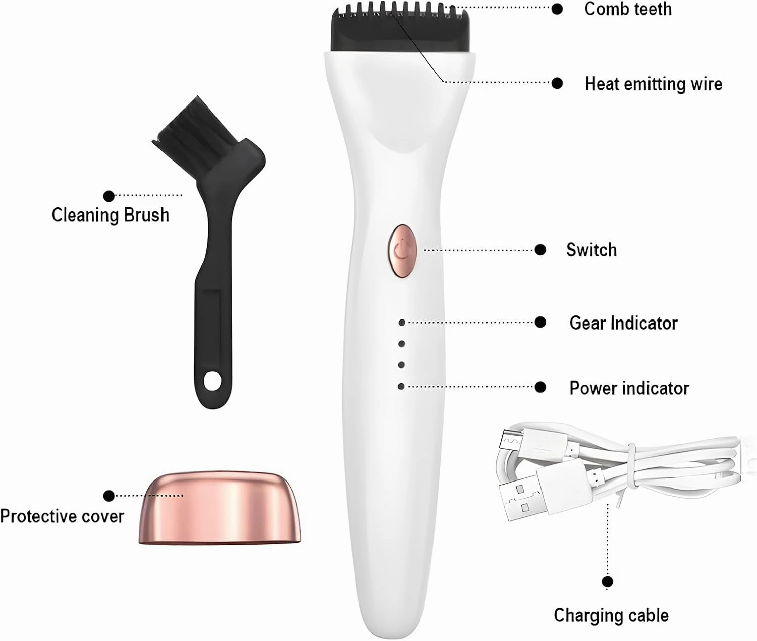 5D Push Heated Eyelash Curler, Electric Heated Eyelash Curler Lash Curler, Long-Lasting Curls, Adjustable Temperatures, USB Rechargeable for Quick Natural Curling Makeup (Black)
