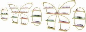 5PCS Butterfly Nail Polish Wall Rack, Metal Cosmetic Display Shelf for Salons & Home, Wall-Mounted Organizer for Nail Polish, Perfume, Lipstick (Gold)