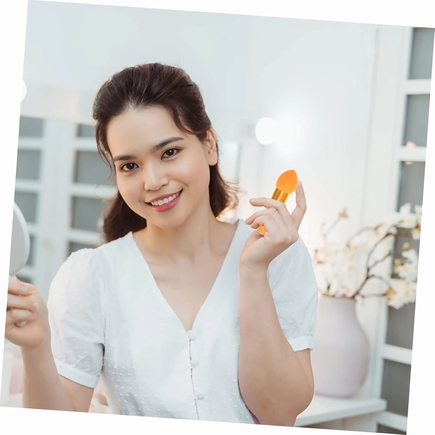 5sets High-density Makeup Sponge Brush Soft Texture Elasticity Foundation Sponge Beauty Tools Wet Dry 3pcs*5