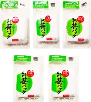 5x100pcs Disposable Filter Bags for Loose Tea -Hard type