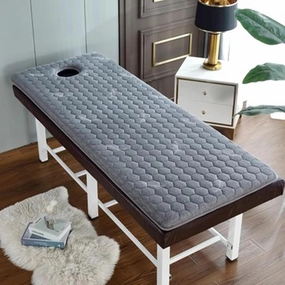 6cm Thick Spa Bed Padding Memory Foam Massage Table Topper with Facial Breathing Hole and Elastic Bands Lash Bed Cushion Massage Bed Mattress Pad Without Bed(Size:80x190cm,Color:F)