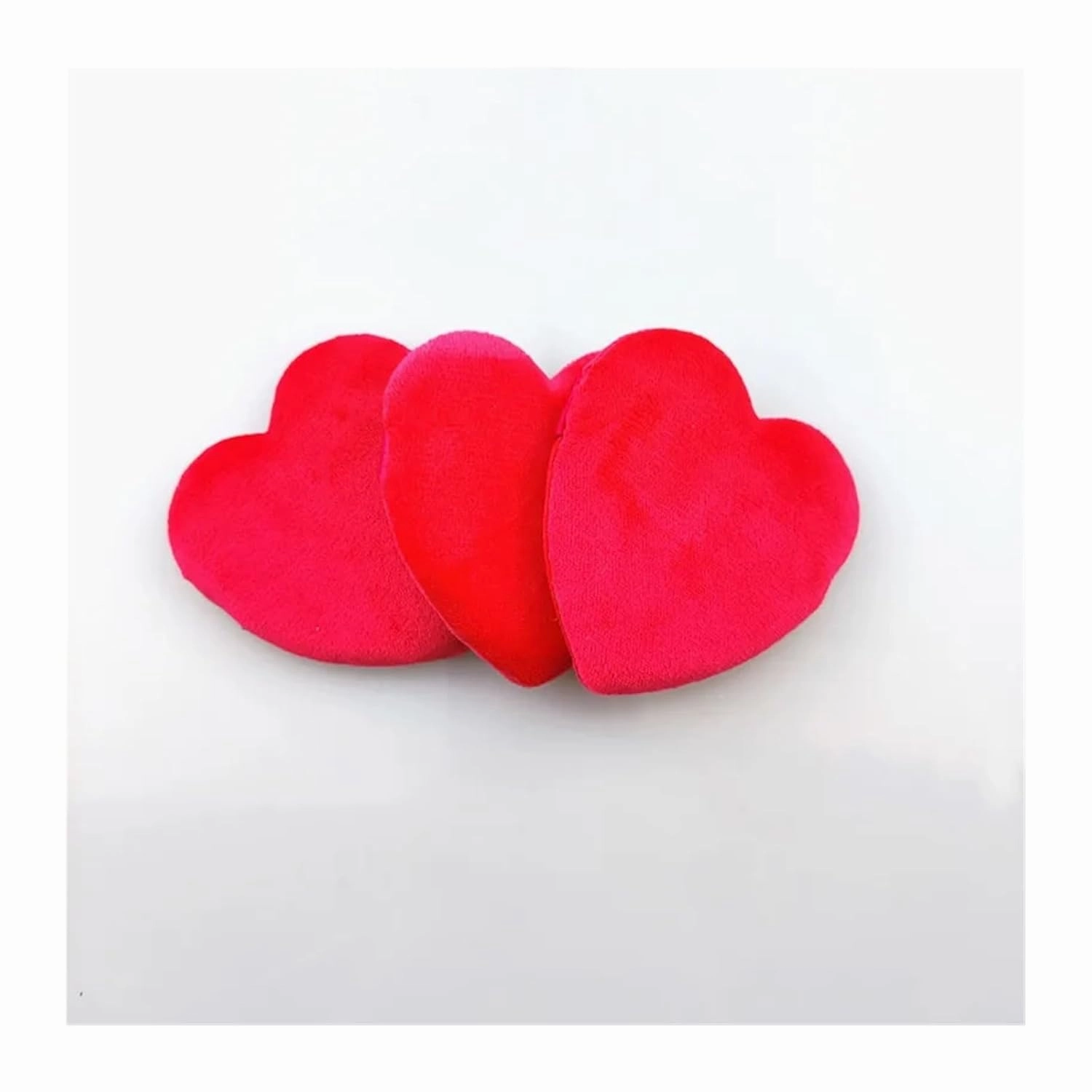 6pcs Reusable Love Heart Shape Velvet Powder Puff Face Makeup Sponge Cosmetics Soft Cotton Face Washable Sponge Puff(MULTICOLOR)