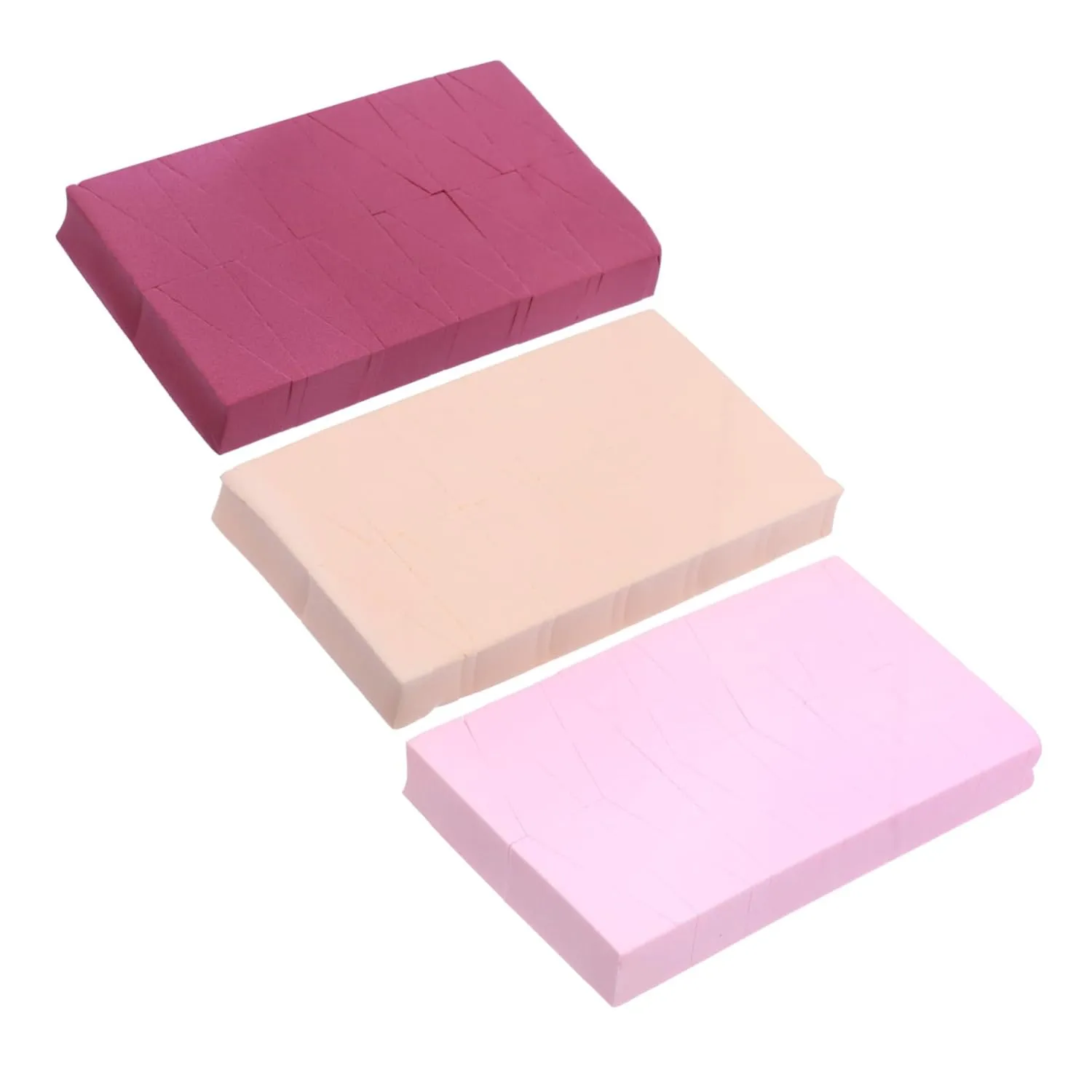 72pcs Triangular Beauty Wedge Sponges Set Non Latex Water-resistant Dry Wet Use Makeup Blending Sponge Puff Kit