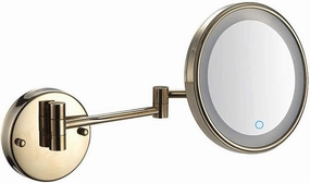 8-Inch Wall Mounted Makeup Mirror,Single-Sided,360 Degree Swivel,Hardwired,Extendable Arm,Round,for Bathroom