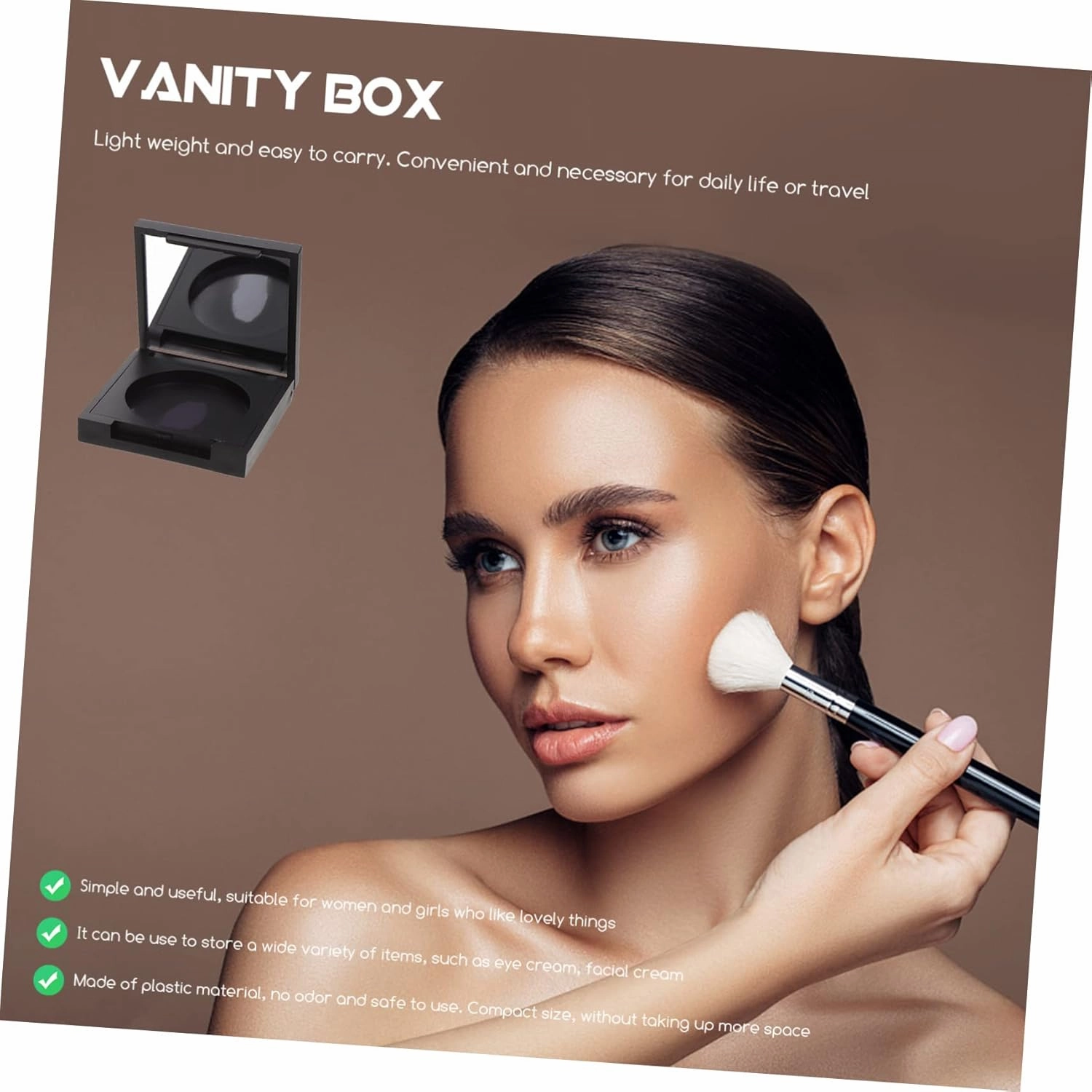 8 Pcs Blush Box Eyeshadow Box Refillable Eyeshadow Travel Cosmetic Empty Eyeshadow Pan Clear Makeup Organizer Cosmetic Containers Blush Organizer Empty Highlighter Case Plastic