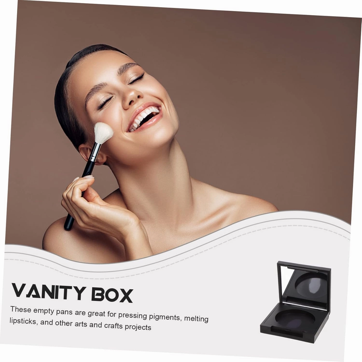 8 Pcs Blush Box Eyeshadow Box Refillable Eyeshadow Travel Cosmetic Empty Eyeshadow Pan Clear Makeup Organizer Cosmetic Containers Blush Organizer Empty Highlighter Case Plastic