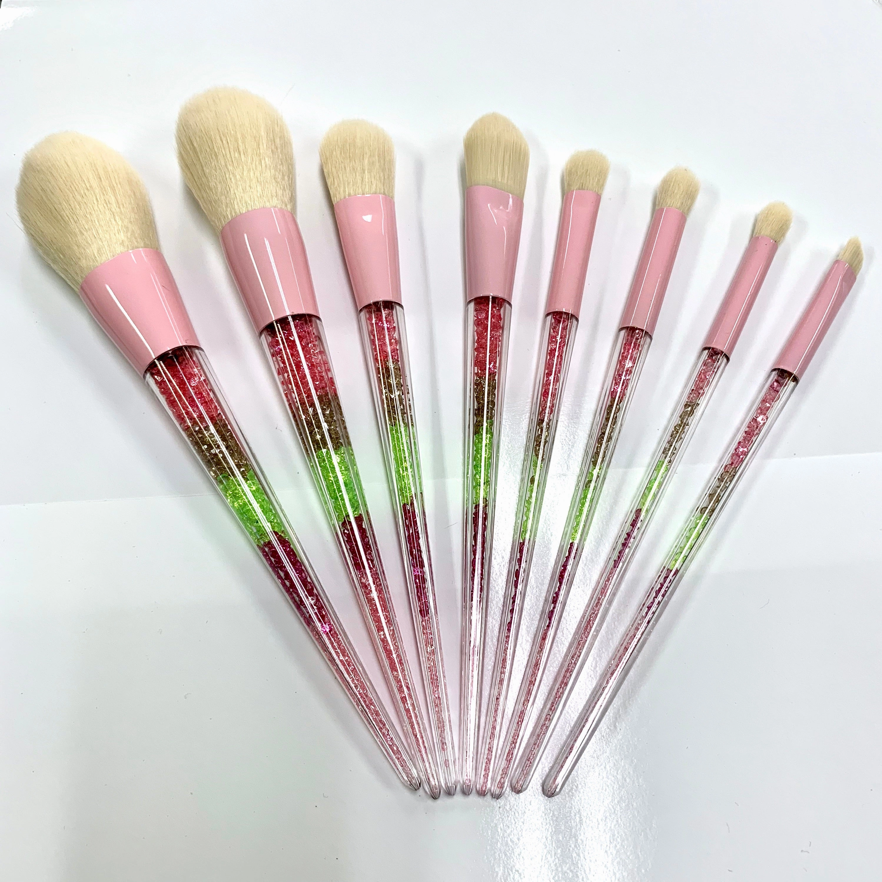 8 piece Crystal Makeup Brush Set