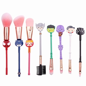 8Pcs Classical Movie Makeup Brushes - Professional Cosmetic Brushes Foundation Blending Blush Eye Shadows Face Powder Fan Brushes Kit for Fans