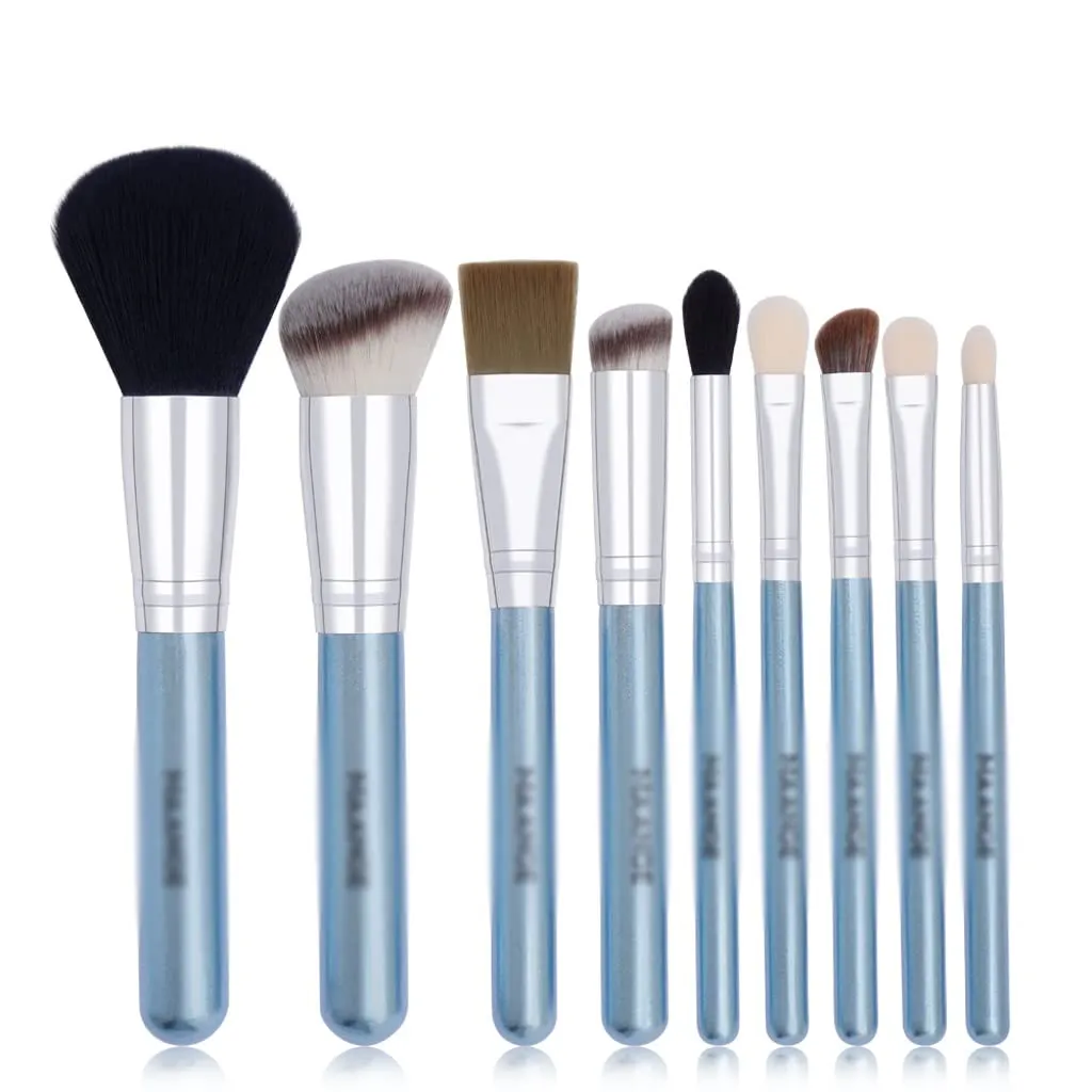 9pcs Basic Makeup Brushes Set Foundation Powder Blending Face Blush Eyeshadow Make Up Tools Sky Soft Fiber Brushes