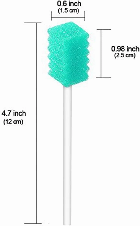 (250 Pack) Disposable Oral Swabs, Sterile Dental Sponge Swabsticks Unflavored for Mouth or Gum Cleaning