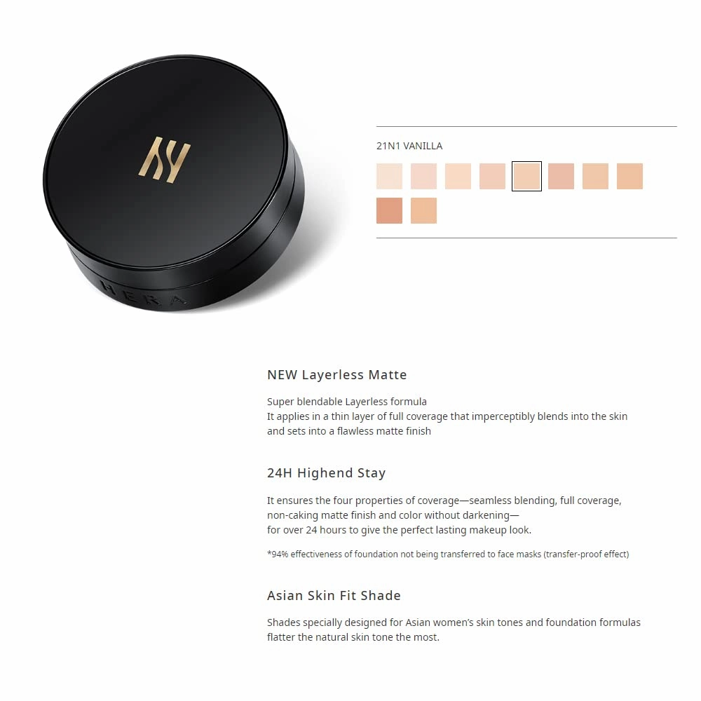 [Hera] Black Cushion 15g 15g(Refill) #21N1 Vanilla