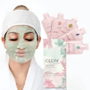 A TYPICAL Jelly Mask for Facials Professional, Hydrojelly Mask for Facials, 5 Pack Kiwi, Rose, Aloe, Lavender & Gold Powder Peel Off, Esthetician Spa-Quality Face Skincare Mask.