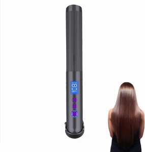 ABHI Type C Cordless Hairstyling Flat Irons - Big Waves Hair Curler Straight Iron Portable Hair Iron Straightener - 8 Levels Temperature