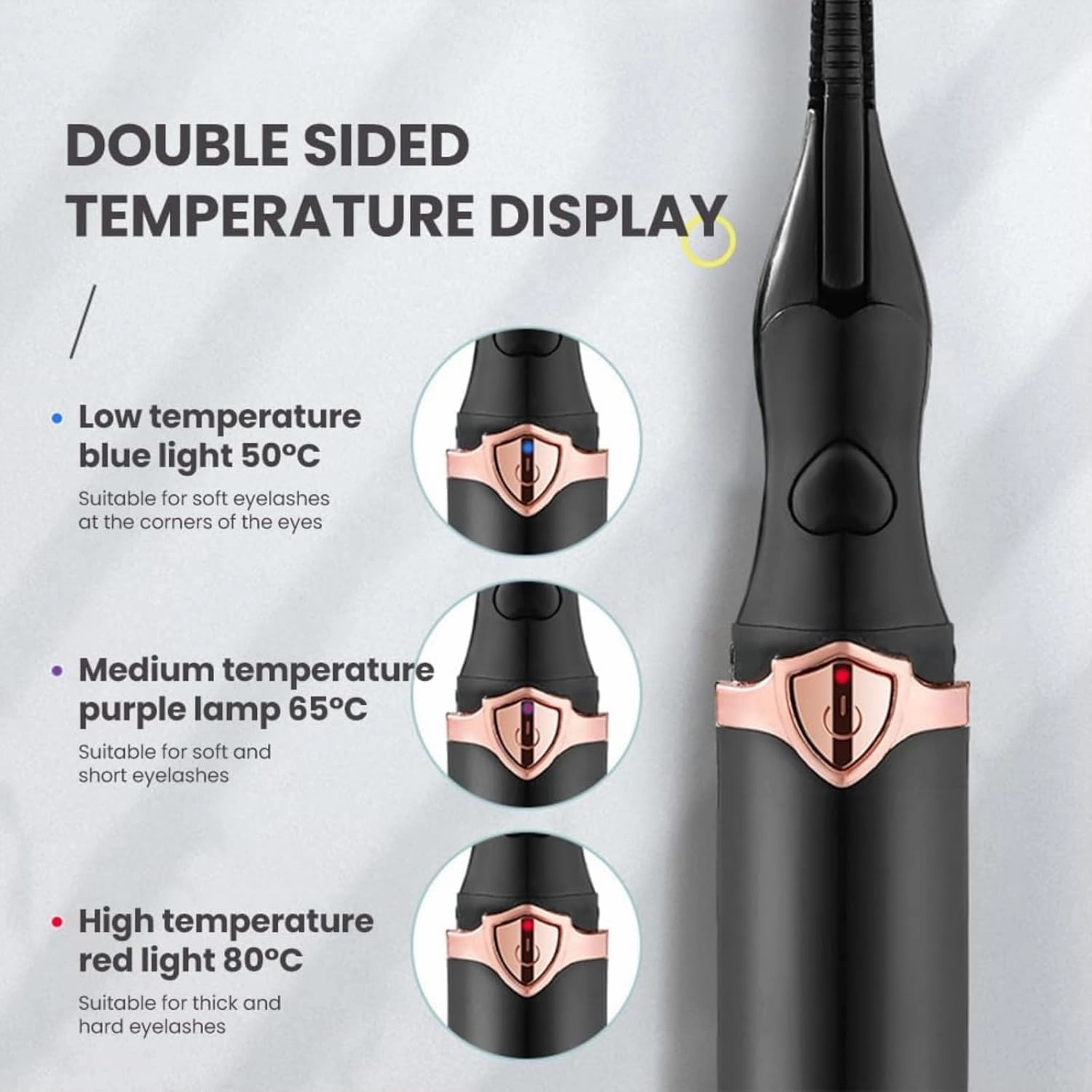 Aboutabsent Eyelash Curler, Aboutabsent Electric Eyelash Curler for Instant Glam, 2025 Upgrade Heated Eyelashcurler for Women, 3 Heat Modes (Black-2pcs)