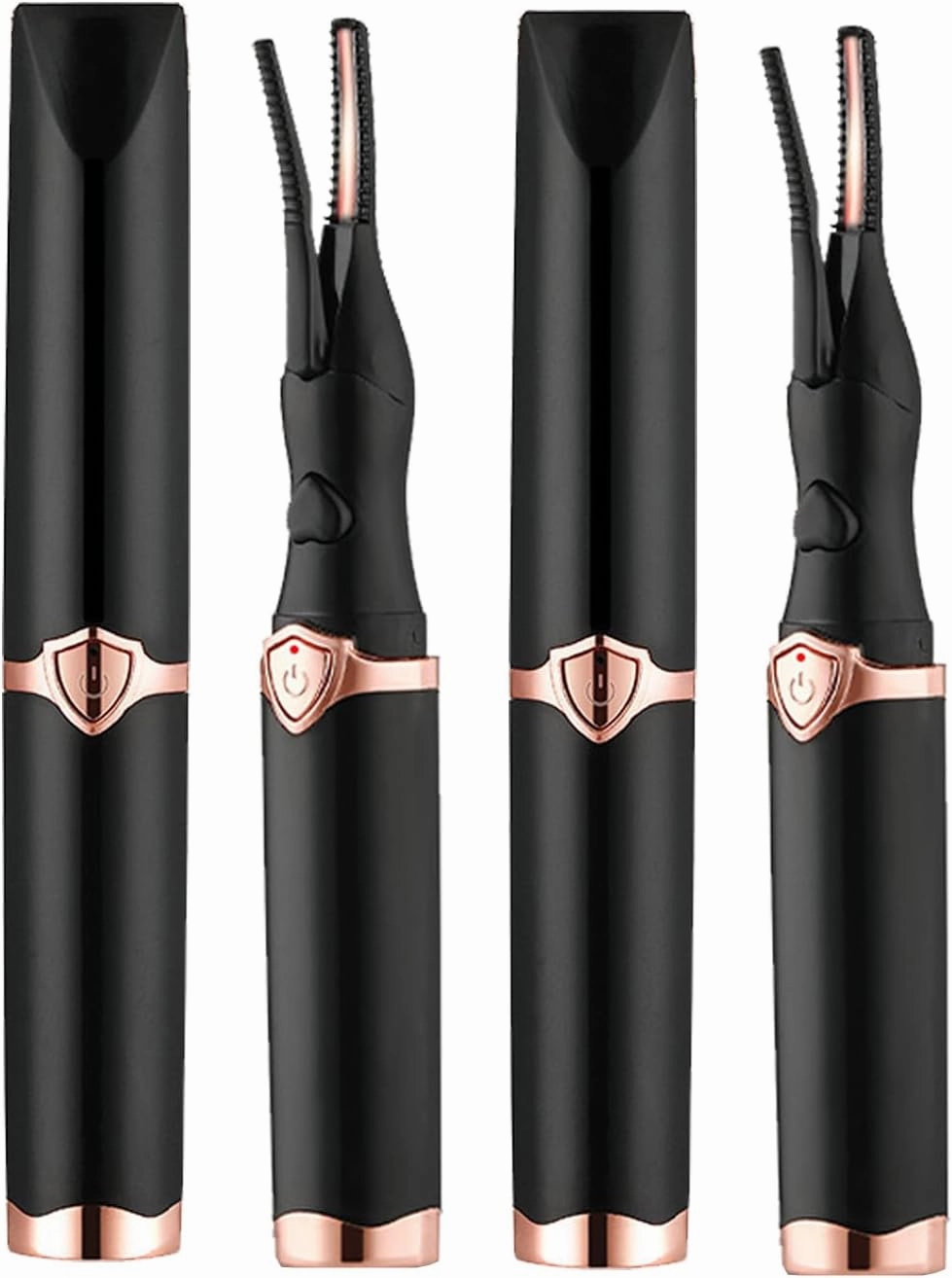 Aboutabsent Eyelash Curler, Aboutabsent Electric Eyelash Curler for Instant Glam, 2025 Upgrade Heated Eyelashcurler for Women, 3 Heat Modes (Black-2pcs)