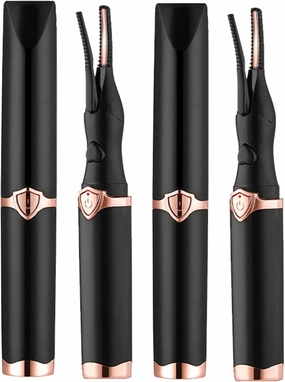 Aboutabsent Eyelash Curler, Aboutabsent Electric Eyelash Curler for Instant Glam, 2025 Upgrade Heated Eyelashcurler for Women, 3 Heat Modes (Black-2pcs)