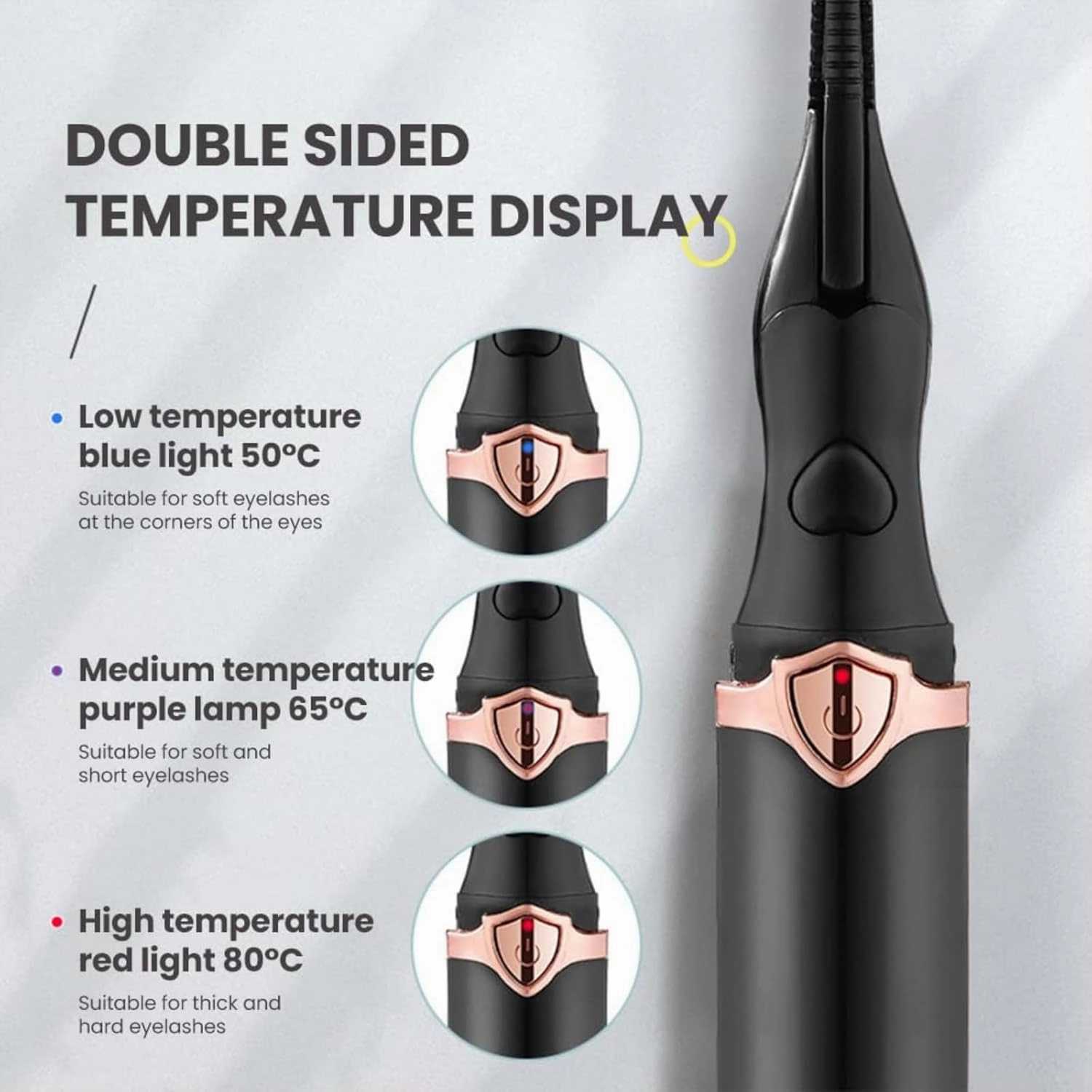 Aboutabsent Eyelash Curler, Electric Eyelash Curler for Instant Glam, 2025 Upgrade Heated Eyelashcurler for Women, Mini Electric Eye Lash Curler with 3 Heat Modes (White)