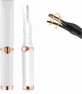 Aboutabsent Eyelash Curler, Electric Eyelash Curler for Instant Glam, 2025 Upgrade Heated Eyelashcurler for Women, Mini Electric Eye Lash Curler with 3 Heat Modes (White)