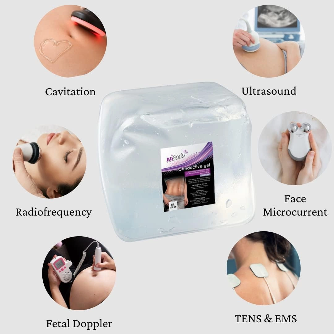 Absonic - Conductive Gel for Body Contouring & Skin Rejuventation Devices - Paraben-Free - 5L