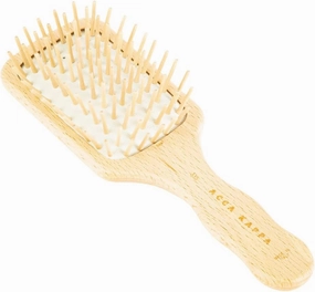 Acca Kappa Small Rectangular Pneumatic Travel Brush with Rounded Wooden Pins - 1pcs