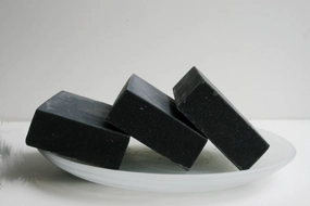Activated Charcoal Soap Bars - Set of 3 Soaps,. All Natural Detoxifying Face & Body Cleanser. Great for Acne, Eczema, Psoriasis, Rosacea