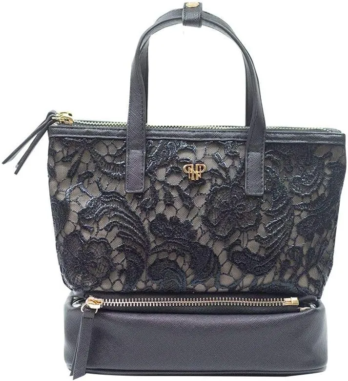 Adira Travel Makeup Case (Black Lace)