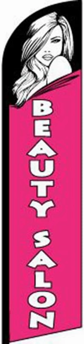 AES Beauty Salon Pink/Black/White Windless Banner Advertising Marketing Flag