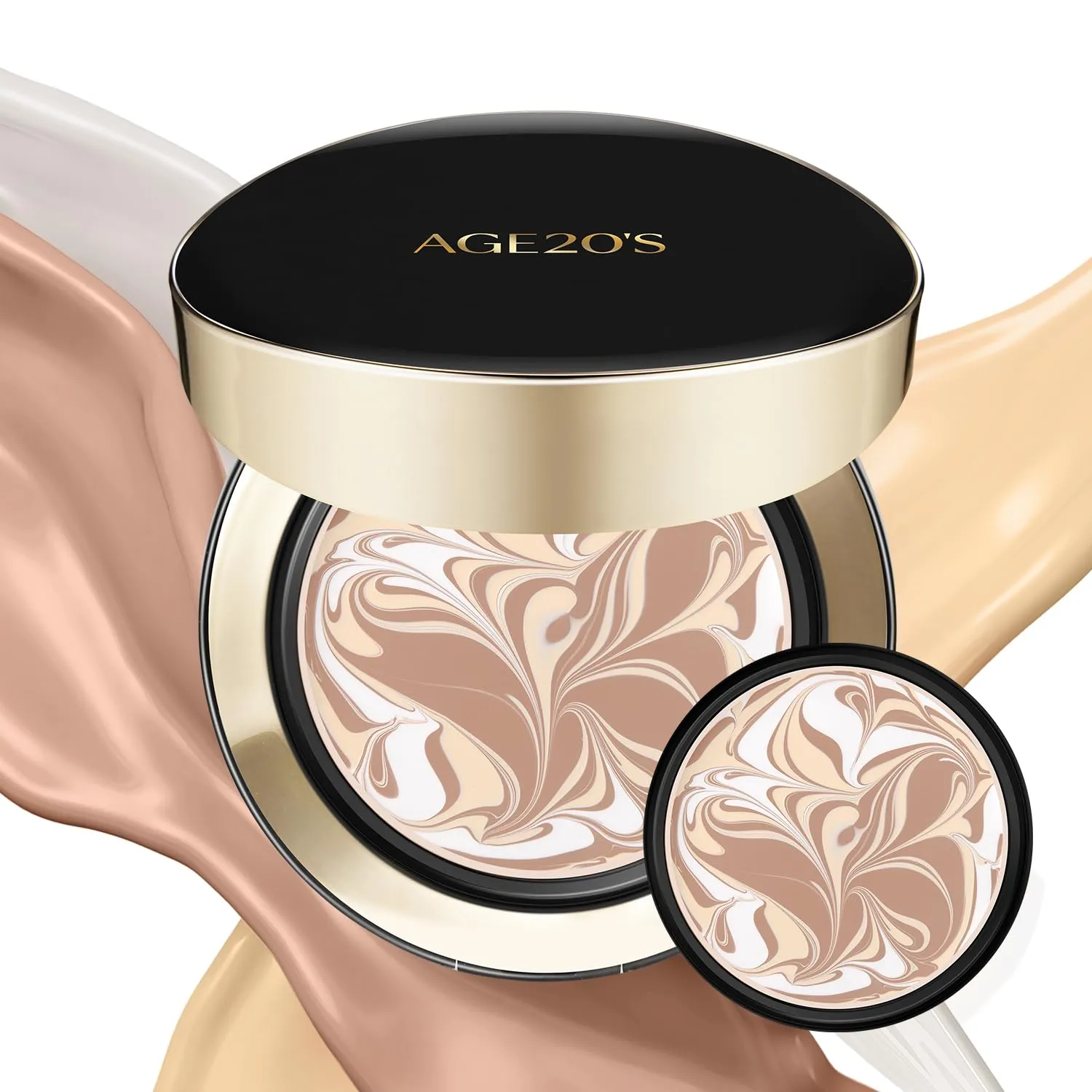 AGE20'S Signature Essence Pact SPF 50  | Pack of 2 | 23W BEIGE | Cream Foundation, Dewy Finish, Natural Coverage | Korean Cushion Foundation