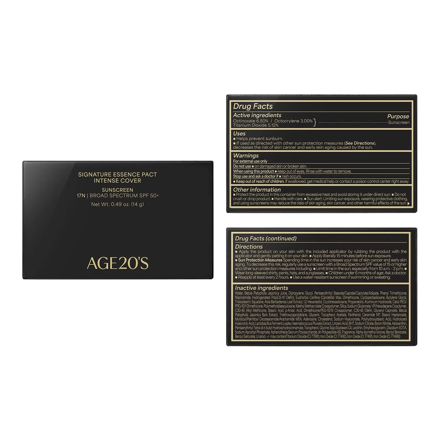 AGE20'S Signature Essence Pact SPF 50  | Pack of 2 | 23W BEIGE | Cream Foundation, Dewy Finish, Natural Coverage | Korean Cushion Foundation
