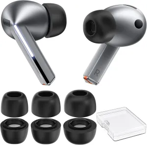AhaStyle Memory Foam Earbud Tips for Samsung Galaxy Buds3 Pro (2024)【Fit the Charging Case】3 Pairs S/M/L Ultimate Comfort Noise Canceling Memory Foam Ear Replacement Tip for Samsung Galaxy Buds Pro 3