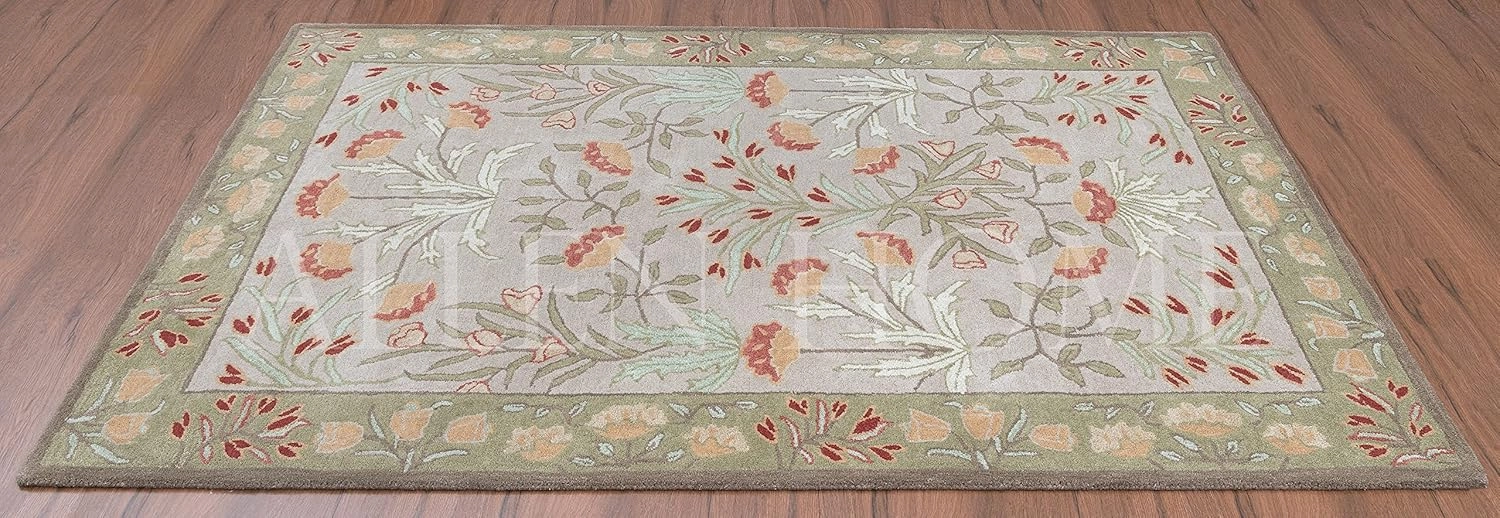Allen Home Hand Crafted Wool Rugs | Area Carpets Suitable for Living Room, Bedroom, Dining Room | Traditional Rugs | Natural Latex Backing with 100% Cotton |2. 5’ x 9’ | Anny Multi