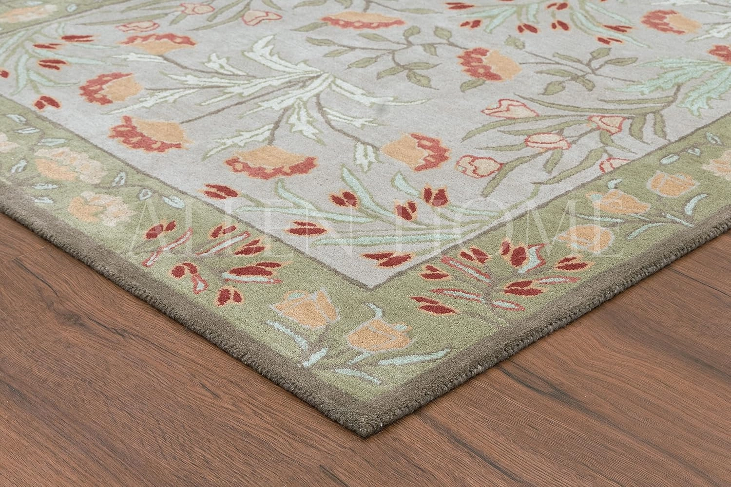Allen Home Hand Crafted Wool Rugs | Area Carpets Suitable for Living Room, Bedroom, Dining Room | Traditional Rugs | Natural Latex Backing with 100% Cotton |2. 5’ x 9’ | Anny Multi