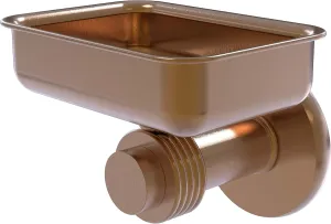 Allied Brass 932G-BBR Mercury Collection Wall Mounted Groovy Accents Soap Dish, Brushed Bronze