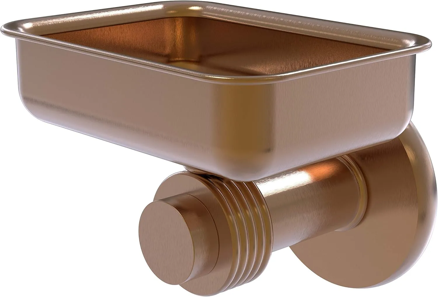 Allied Brass 932G-BBR Mercury Collection Wall Mounted Groovy Accents Soap Dish, Brushed Bronze