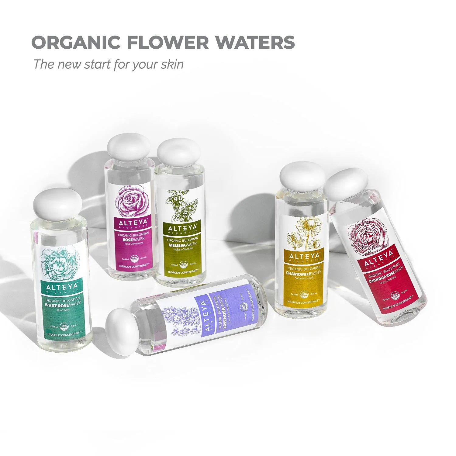 Alteya Organics Rose Water USDA Certified Organic Facial Toner, 8.5 Fl Oz/250mL Pure Bulgarian Rosa Damascena Flower Water, Award-Winning Moisturizer BPA-Free Bottle with Reducer