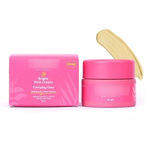 AMC Na.tu.rals Deep Bright Pink Face Cream | Tinted Moisturizer | Long-Lasting Hydration | Light makeup look | Vegan | Niacinamide & Mulberry Extracts | Glowy, Glass Skin | 50 gm (Deep shade)