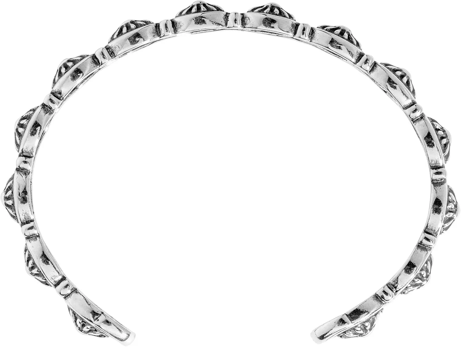 American West Jewelry Sterling Silver Concha Slim Cuff Bracelet Size S, M or L