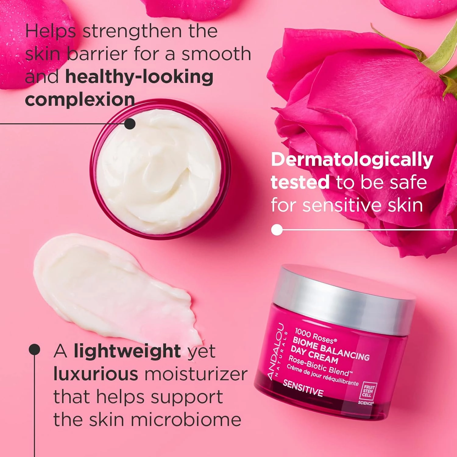 Andalou Naturals 1000 ROSES® Biome Balancing Day Cream