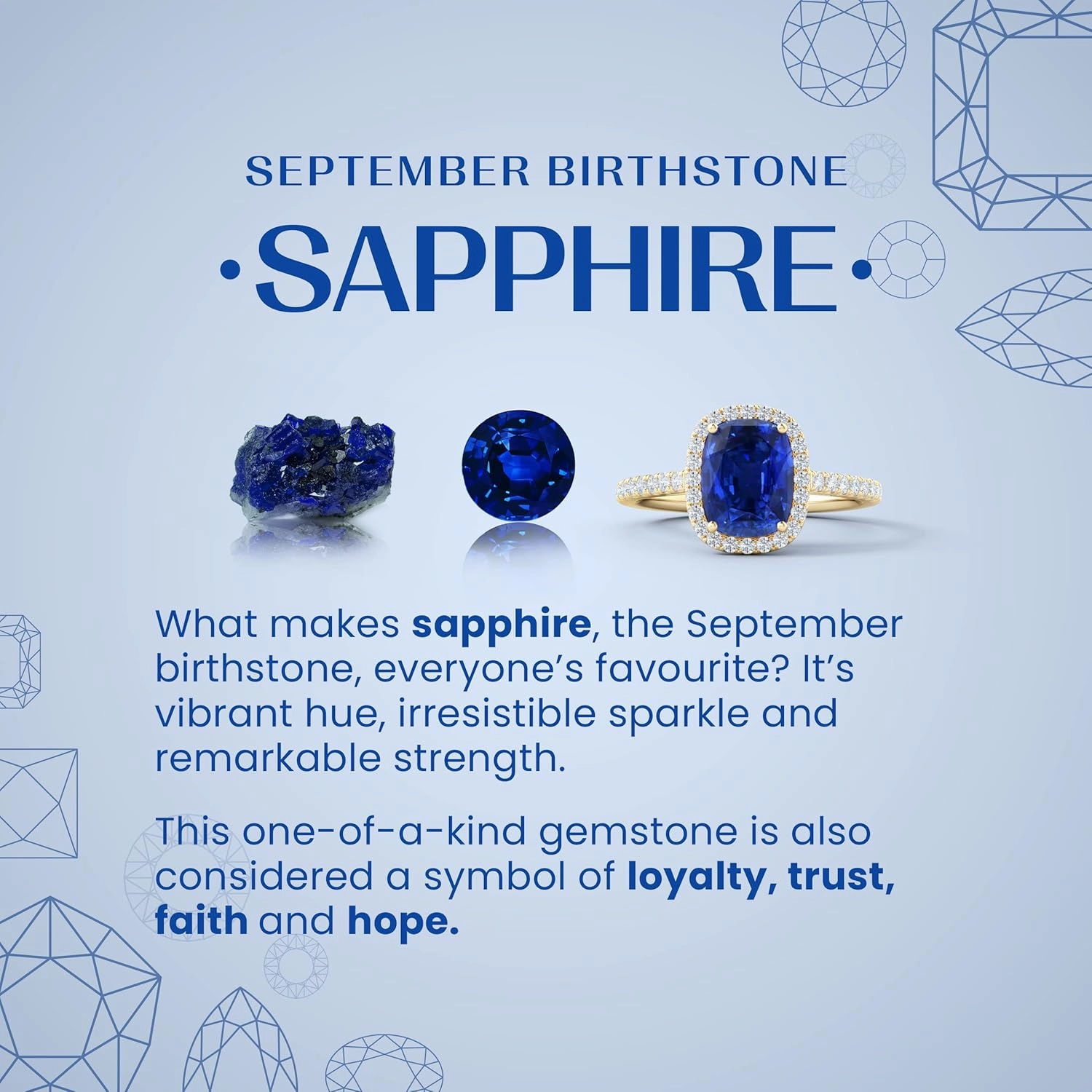 Angara Lab Grown East-West Oval Blue Sapphire Solitaire Pendant in Silver / 14K Solid Gold/Platinum | September Birthstone, Birthday, Engagement, Anniversary, Wedding Jewelry Gift for Women