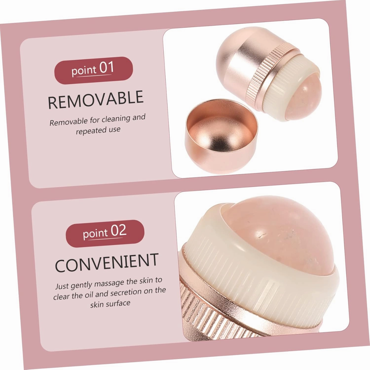 Angoily 1set Jade Roller Eye Massaging Facial for Skin Wrinkle Reduction and Improved Tone Volcanic for Relaxation and Circulation